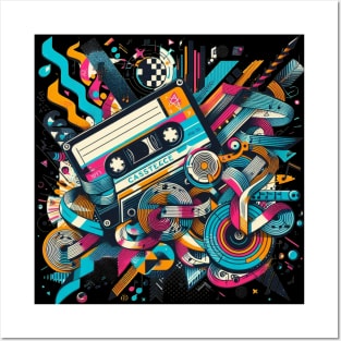 Music tape colorful design Posters and Art